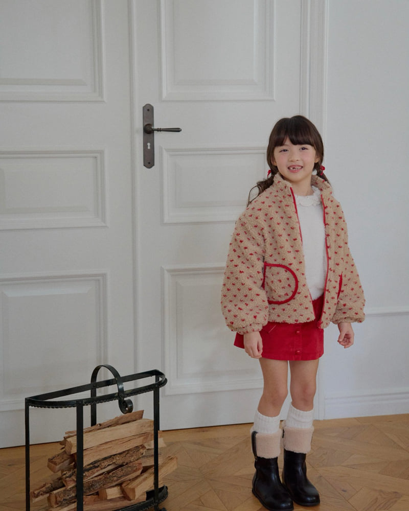 Lago - Korean Children Fashion - #childofig - Mini Heart Bonding Jumper - 5