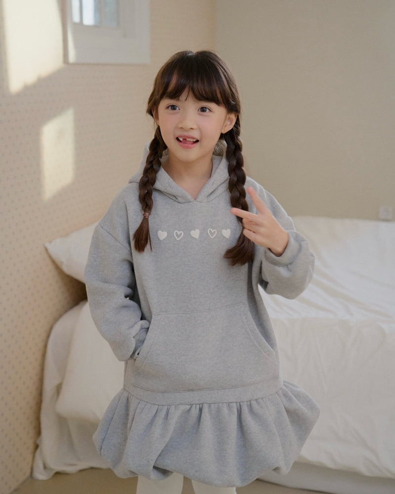 Lago - Korean Children Fashion - #childrensboutique - Balloon Hoodie One-piece - 9