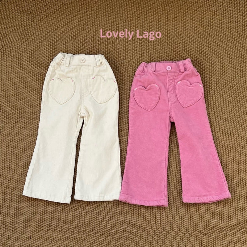 Lago - Korean Children Fashion - #childrensboutique - Heart Corduroy Pants