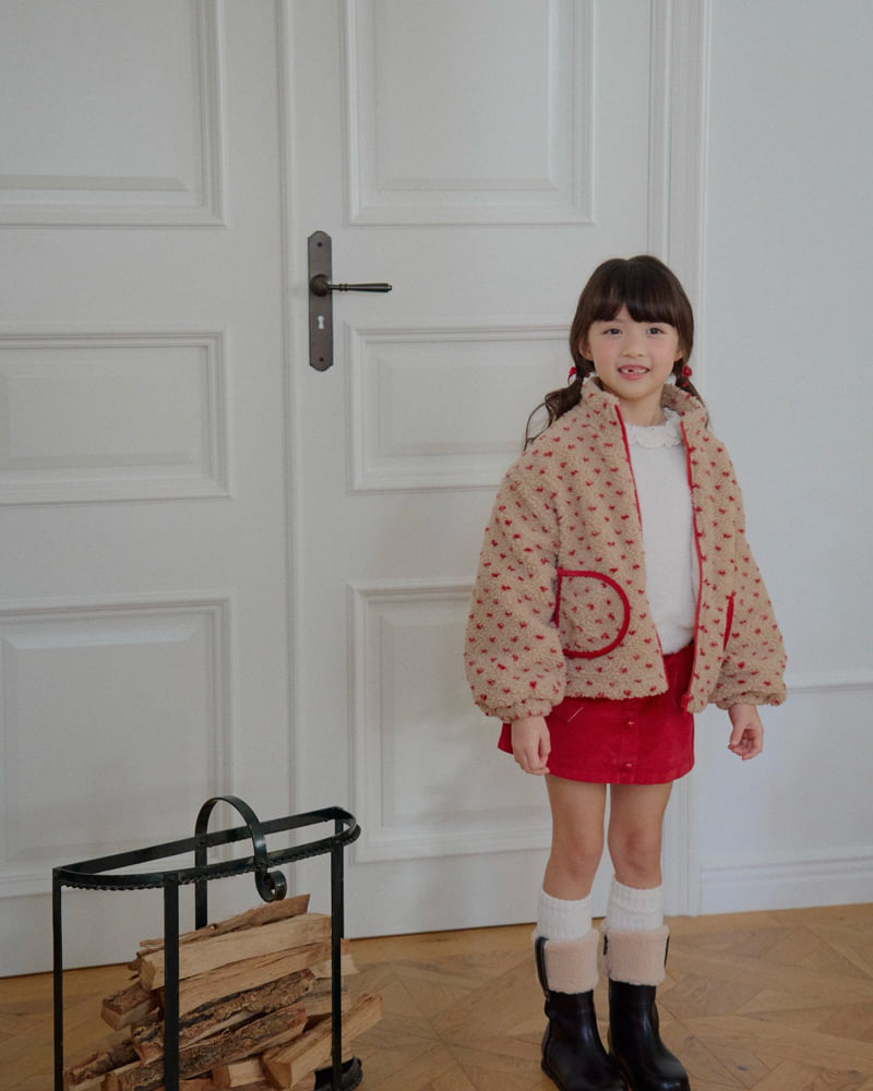 Lago - Korean Children Fashion - #childrensboutique - Mini Heart Bonding Jumper - 6