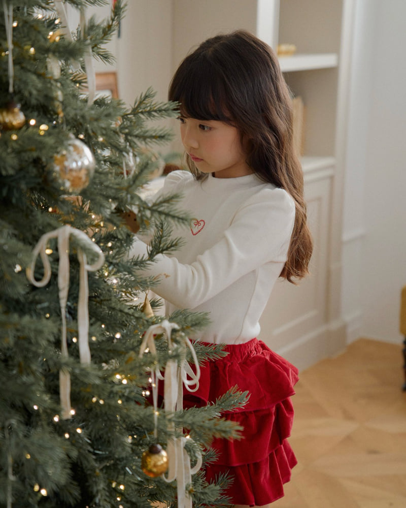 Lago - Korean Children Fashion - #designkidswear - Heart Half Turtleneck Tee - 6