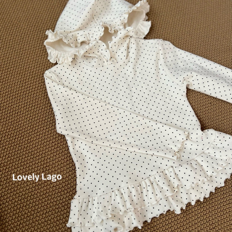 Lago - Korean Children Fashion - #fashionkids - Dot Tiered Hoodie - 3