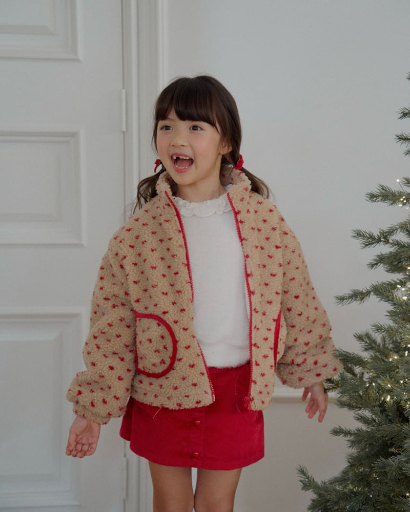 Lago - Korean Children Fashion - #fashionkids - Mini Heart Bonding Jumper - 9