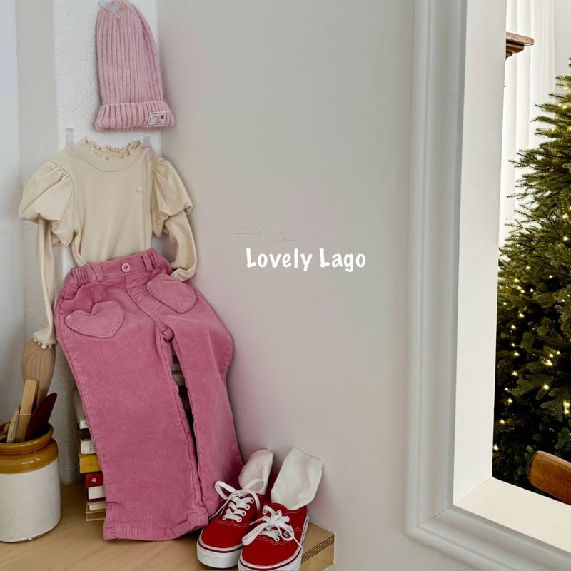 Lago - Korean Children Fashion - #kidsshorts - Heart Corduroy Pants - 5