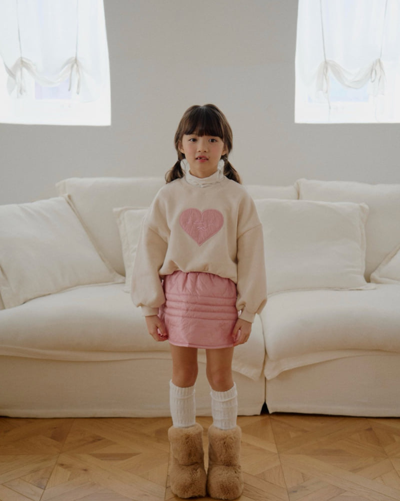 Lago - Korean Children Fashion - #kidsshorts - I Love Sweatshirt - 8