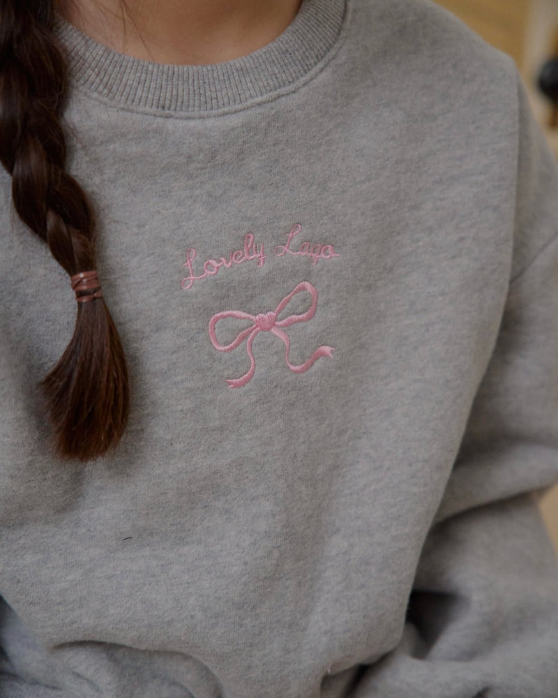 Lago - Korean Children Fashion - #fashionkids - Back Ribbon Sweatshirt - 4