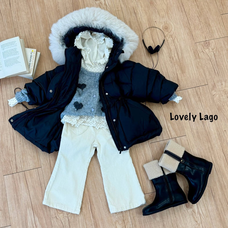 Lago - Korean Children Fashion - #kidsstore - Heart Corduroy Pants - 6