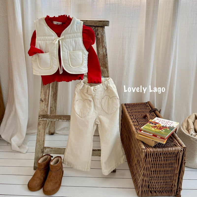 Lago - Korean Children Fashion - #kidzfashiontrend - Heart Corduroy Pants - 7