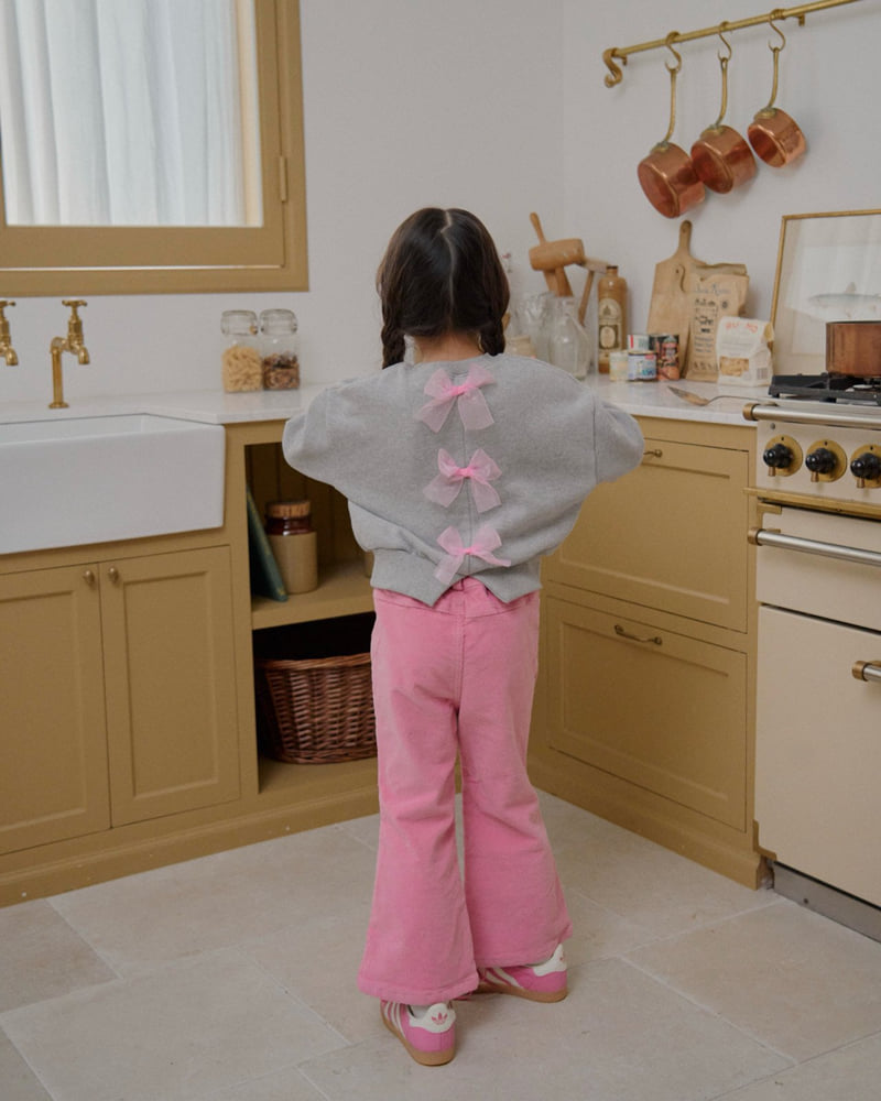 Lago - Korean Children Fashion - #kidzfashiontrend - Back Ribbon Sweatshirt - 6