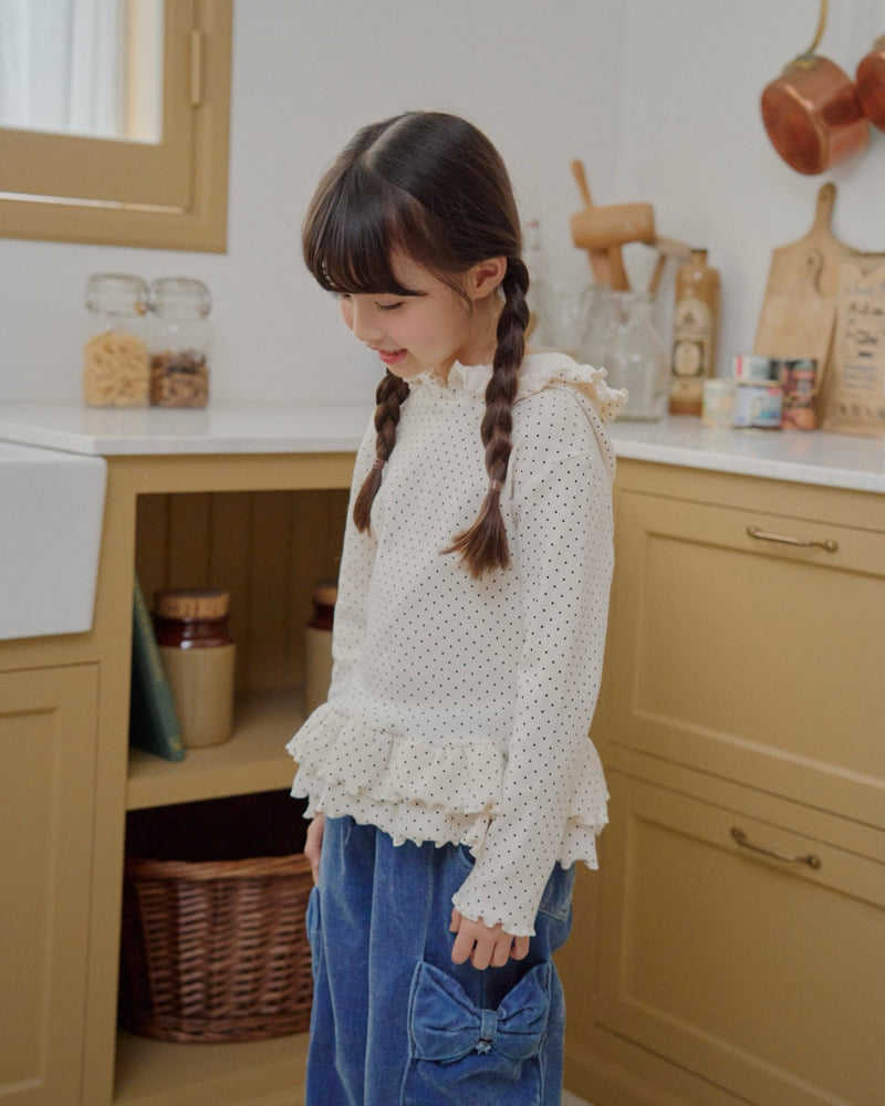 Lago - Korean Children Fashion - #littlefashionista - Dot Tiered Hoodie - 8