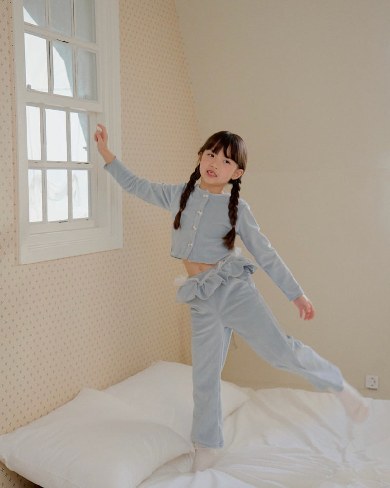 Lago - Korean Children Fashion - #littlefashionista - Fluffy Ribbed Cardigan - 5