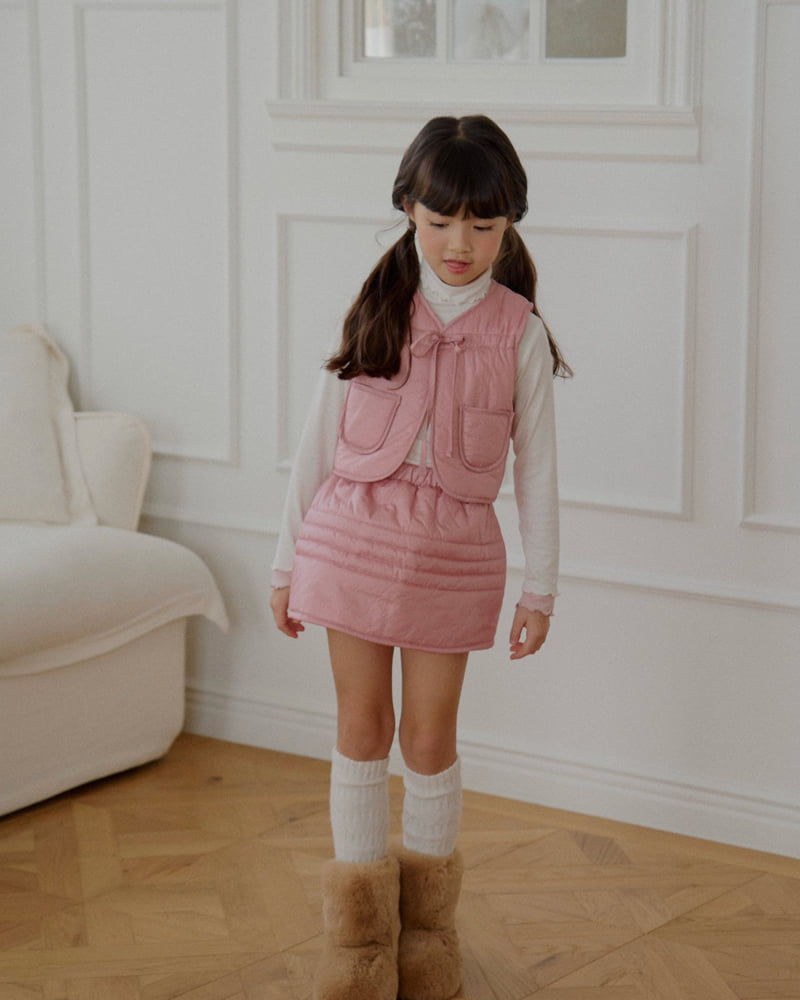 Lago - Korean Children Fashion - #littlefashionista - Stitch Bonding Skirt - 3