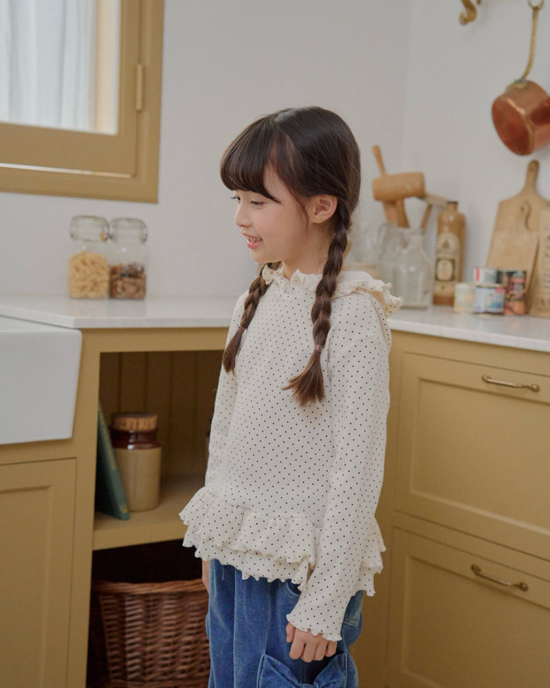 Lago - Korean Children Fashion - #magicofchildhood - Dot Tiered Hoodie - 9