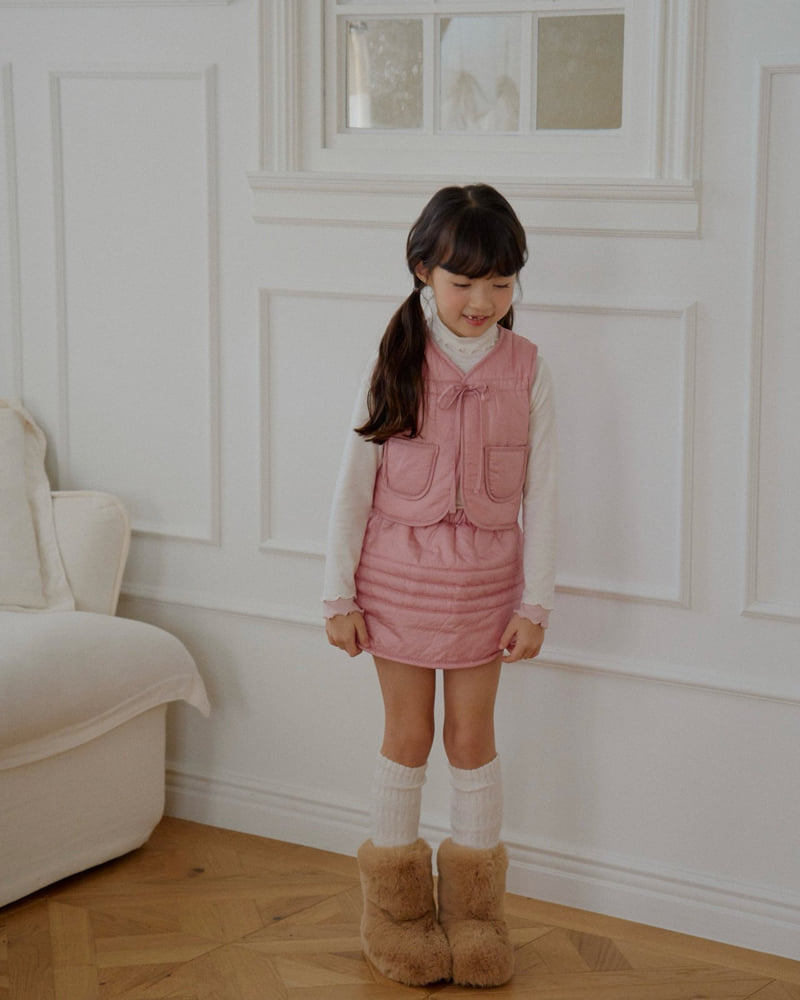 Lago - Korean Children Fashion - #littlefashionista - Stitch Bonding Skirt - 4