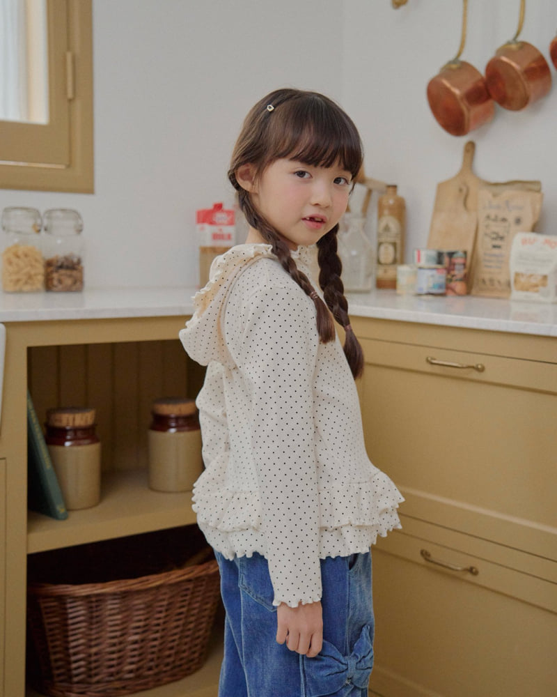 Lago - Korean Children Fashion - #minifashionista - Dot Tiered Hoodie - 10