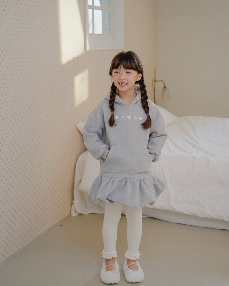 Lago - Korean Children Fashion - #minifashionista - Balloon Hoodie One-piece - 4