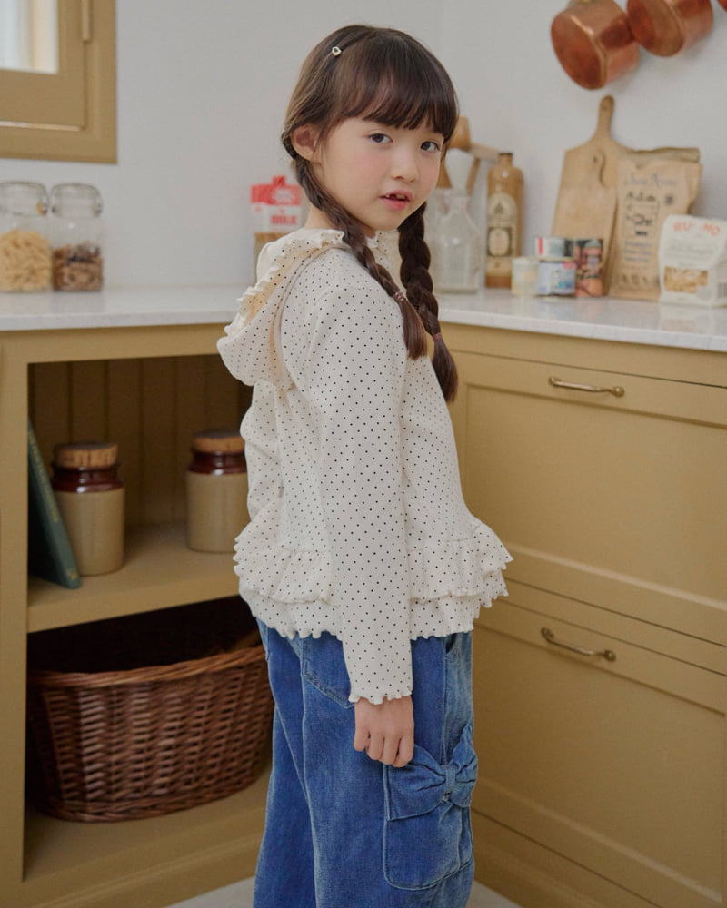 Lago - Korean Children Fashion - #prettylittlegirls - Dot Tiered Hoodie - 11
