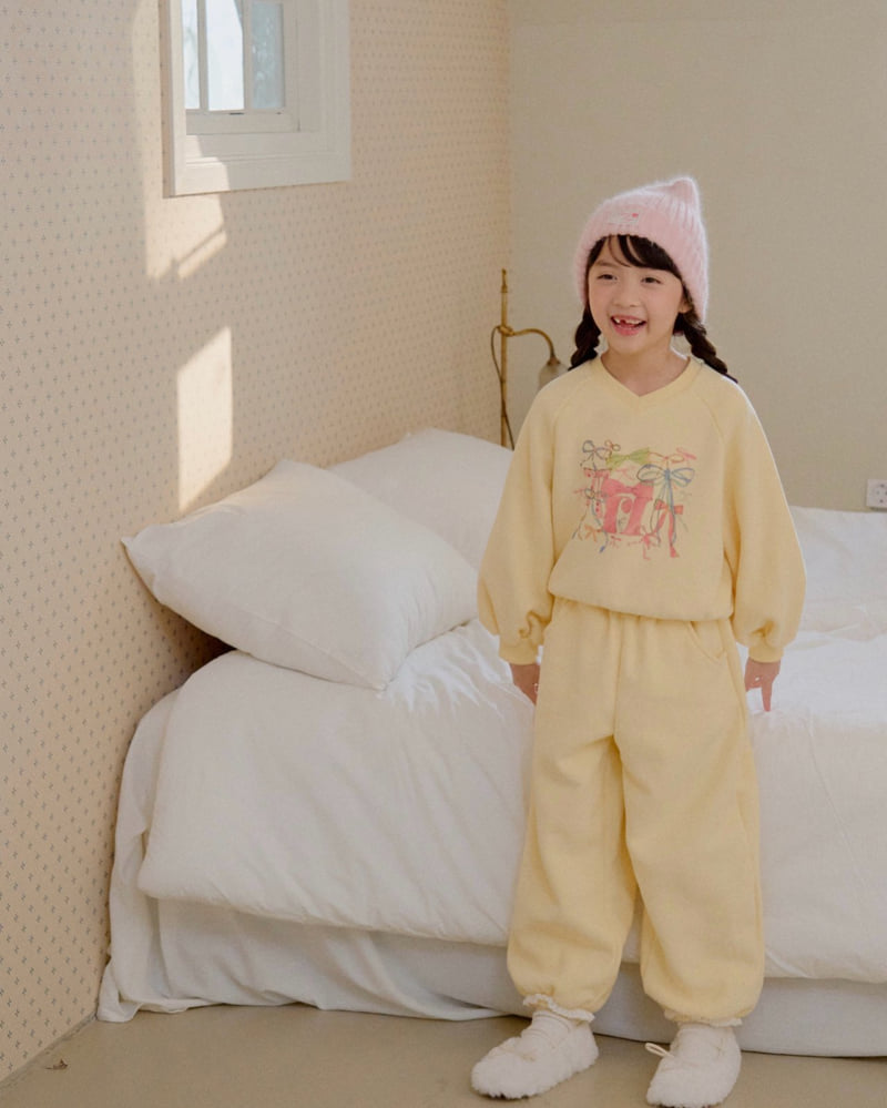 Lago - Korean Children Fashion - #toddlerclothing - Ribbon Party Sweatshirt - 11