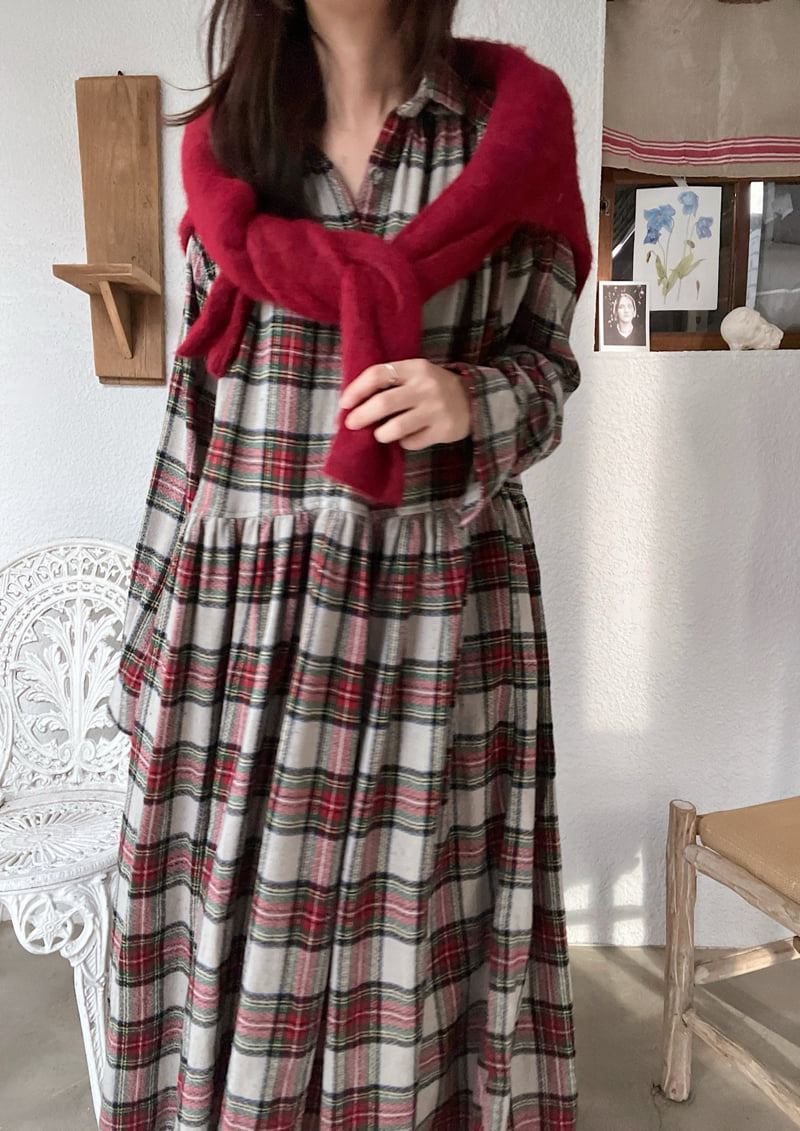 Lagrass - Korean Women Fashion - #momslook - Annie Check One-piece - 2