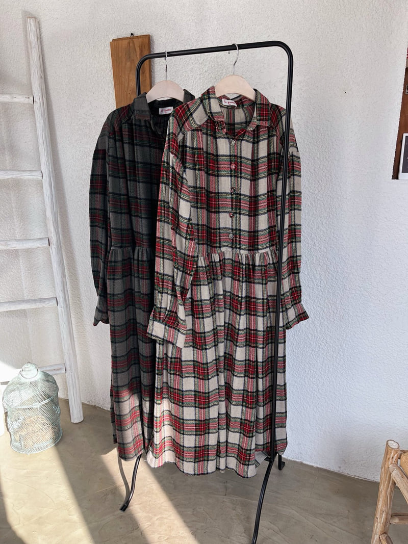 Lagrass - Korean Women Fashion - #momslook - Annie Check One-piece - 8
