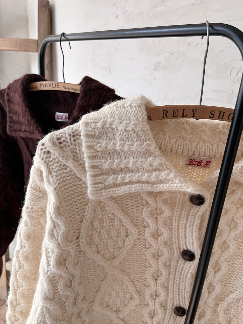 Lagrass - Korean Women Fashion - #momslook - A Cable Cardigan - 11