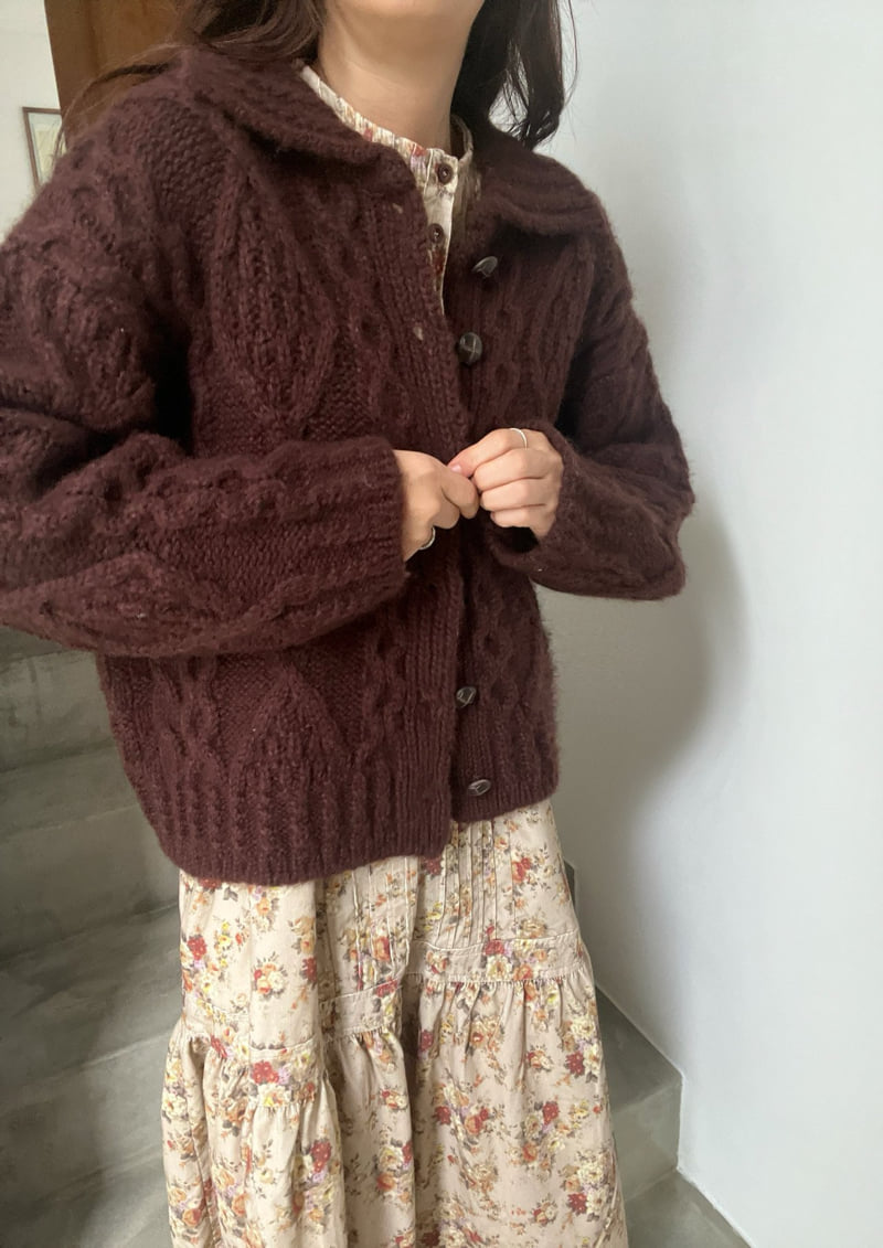 Lagrass - Korean Women Fashion - #momslook - A Cable Cardigan - 9