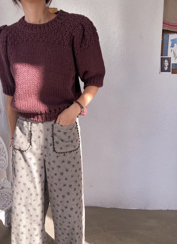 Lagrass - Korean Women Fashion - #momslook - Puff Round Knit - 9
