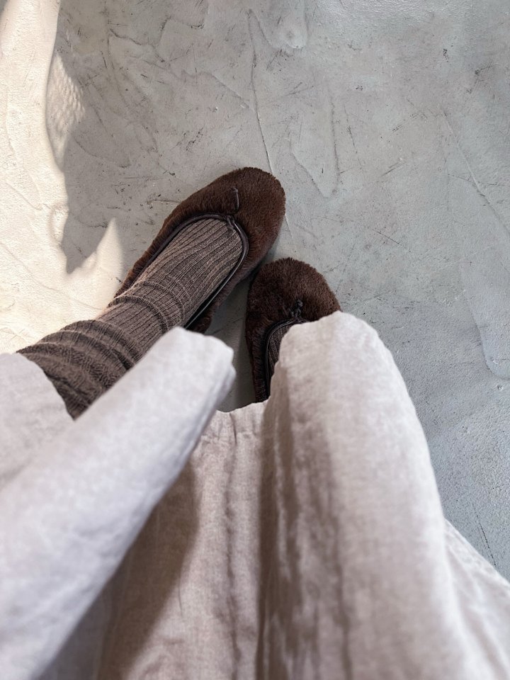 Lagrass - Korean Women Fashion - #momslook - Fuzz Flats - 11