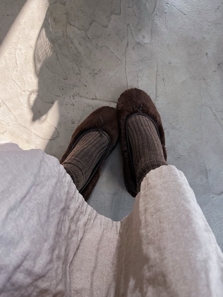 Lagrass - Korean Women Fashion - #momslook - Fuzz Flats - 7
