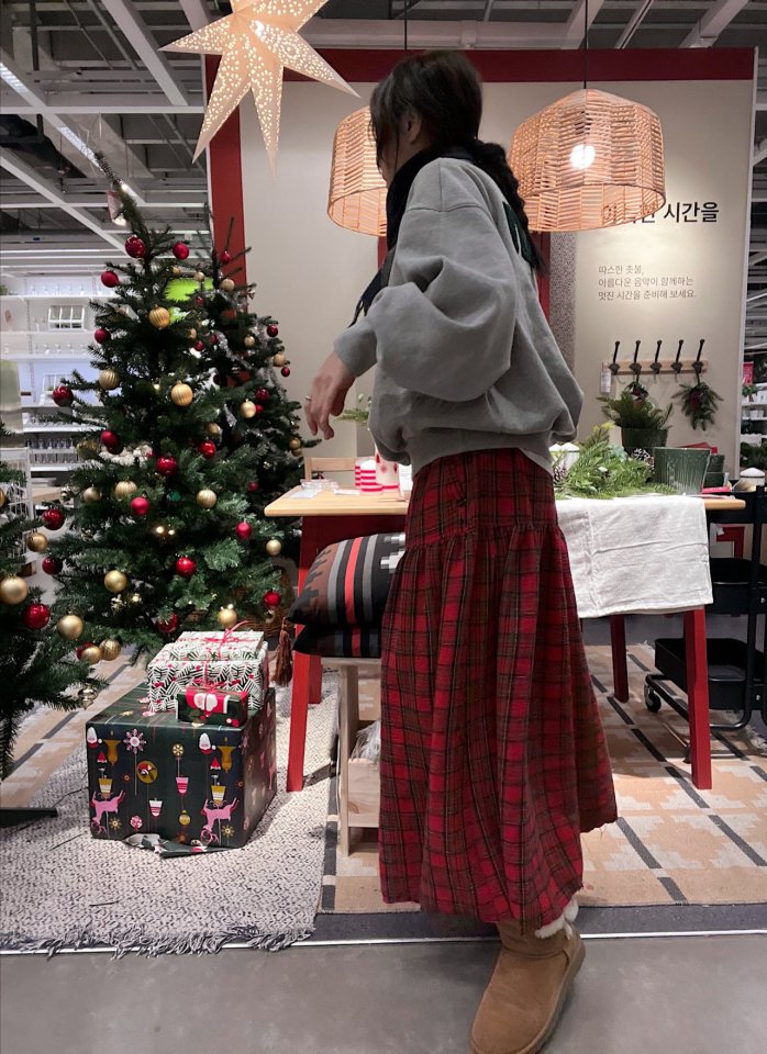 Lagrass - Korean Women Fashion - #pursuepretty - Illu Check Skirt - 8