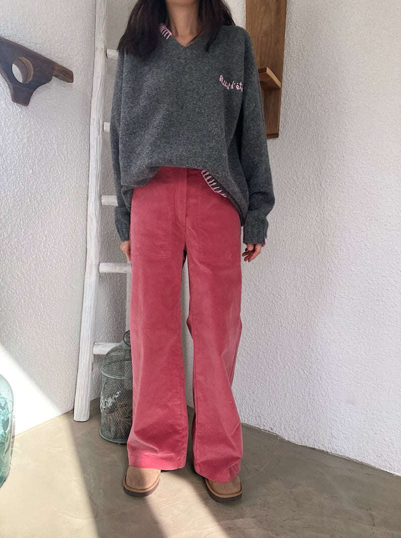 Lagrass - Korean Women Fashion - #restrostyle - Sev Corduroy Pants - 3