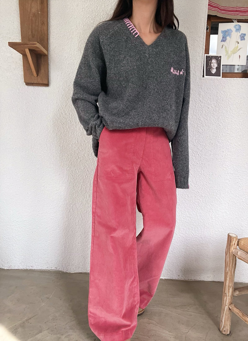 Lagrass - Korean Women Fashion - #restrostyle - Sev Corduroy Pants - 4