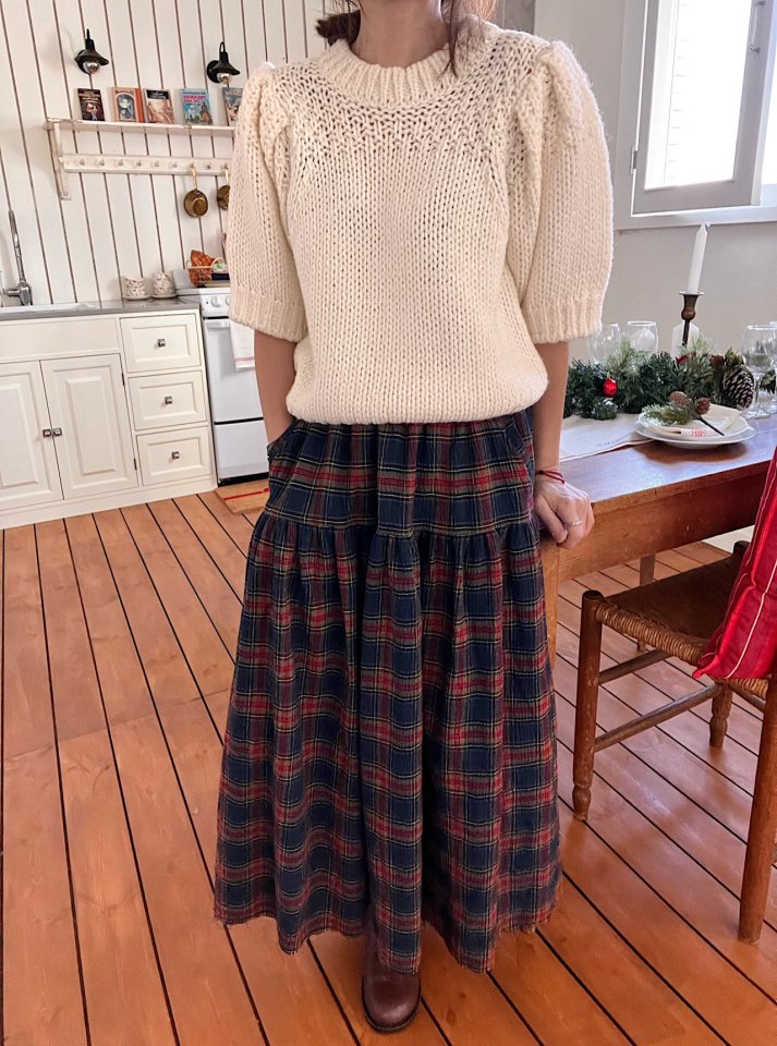 Lagrass - Korean Women Fashion - #romanticstyle - Illu Check Skirt - 10