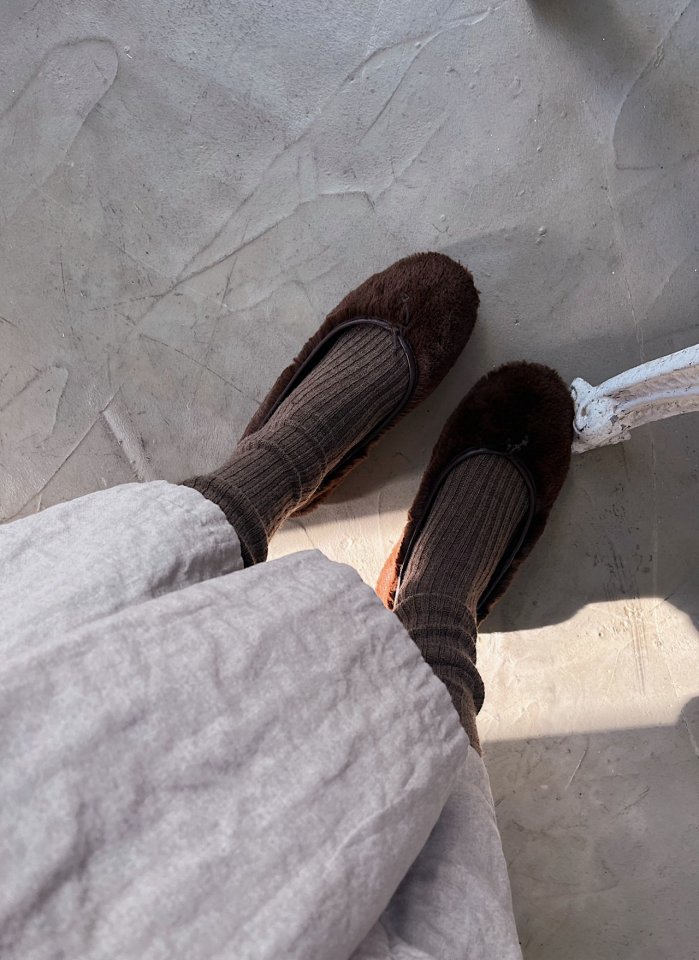Lagrass - Korean Women Fashion - #shopsmall - Fuzz Flats - 2