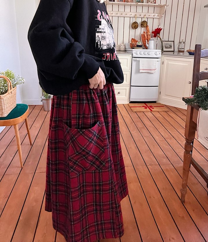 Lagrass - Korean Women Fashion - #thatsdarling - Looney Check Skirt