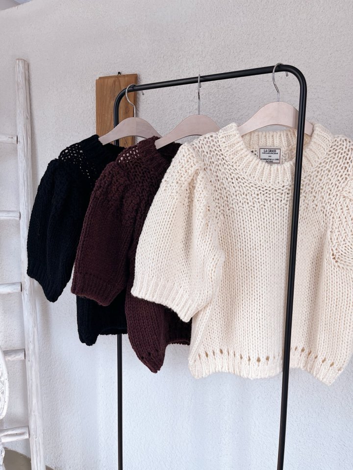Lagrass - Korean Women Fashion - #thelittlethings - Puff Round Knit - 6