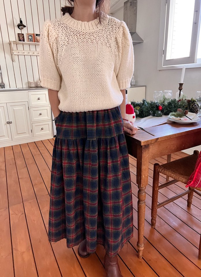 Lagrass - Korean Women Fashion - #vintagekidsstyle - Illu Check Skirt - 7