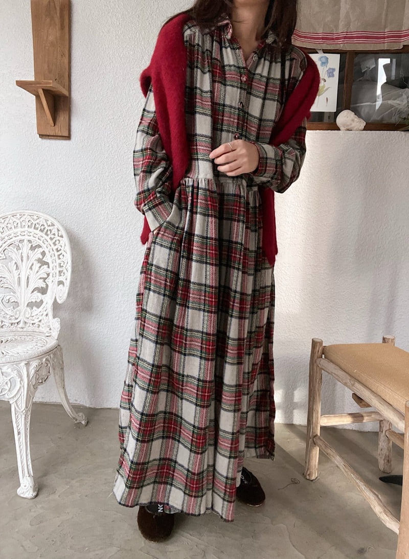 Lagrass - Korean Women Fashion - #womensfashion - Annie Check One-piece - 11