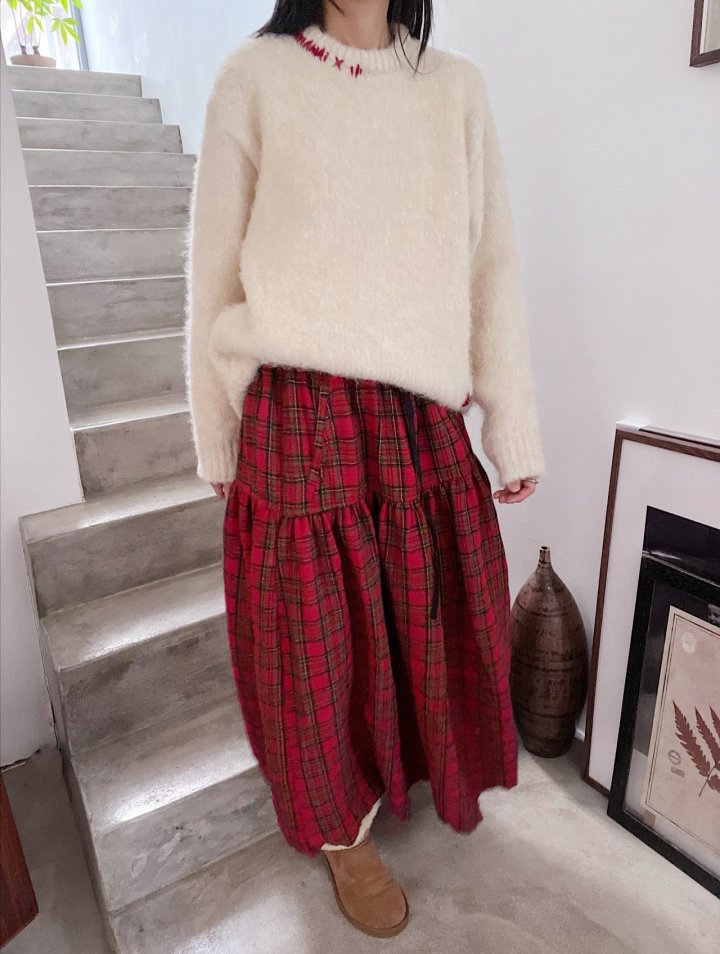 Lagrass - Korean Women Fashion - #womensfashion - Illu Check Skirt - 5