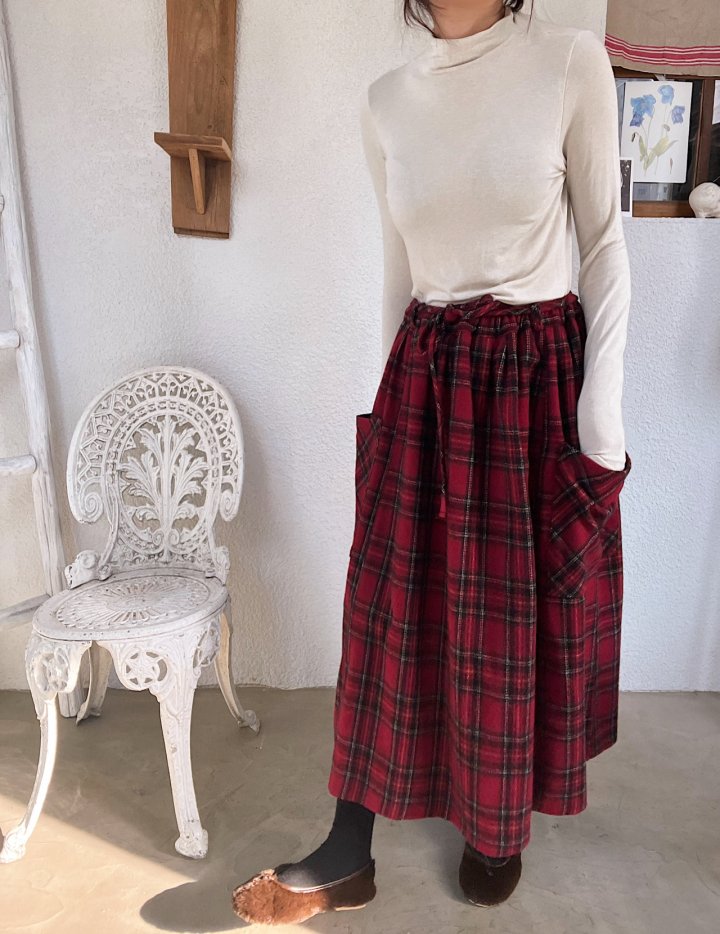 Lagrass - Korean Women Fashion - #momslook - Looney Check Skirt - 4