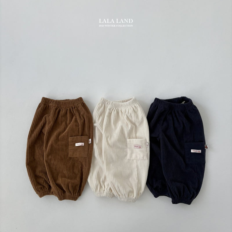 Lalaland - Korean Baby Fashion - #babyboutique - Corduroy Cargo Jogger Pants