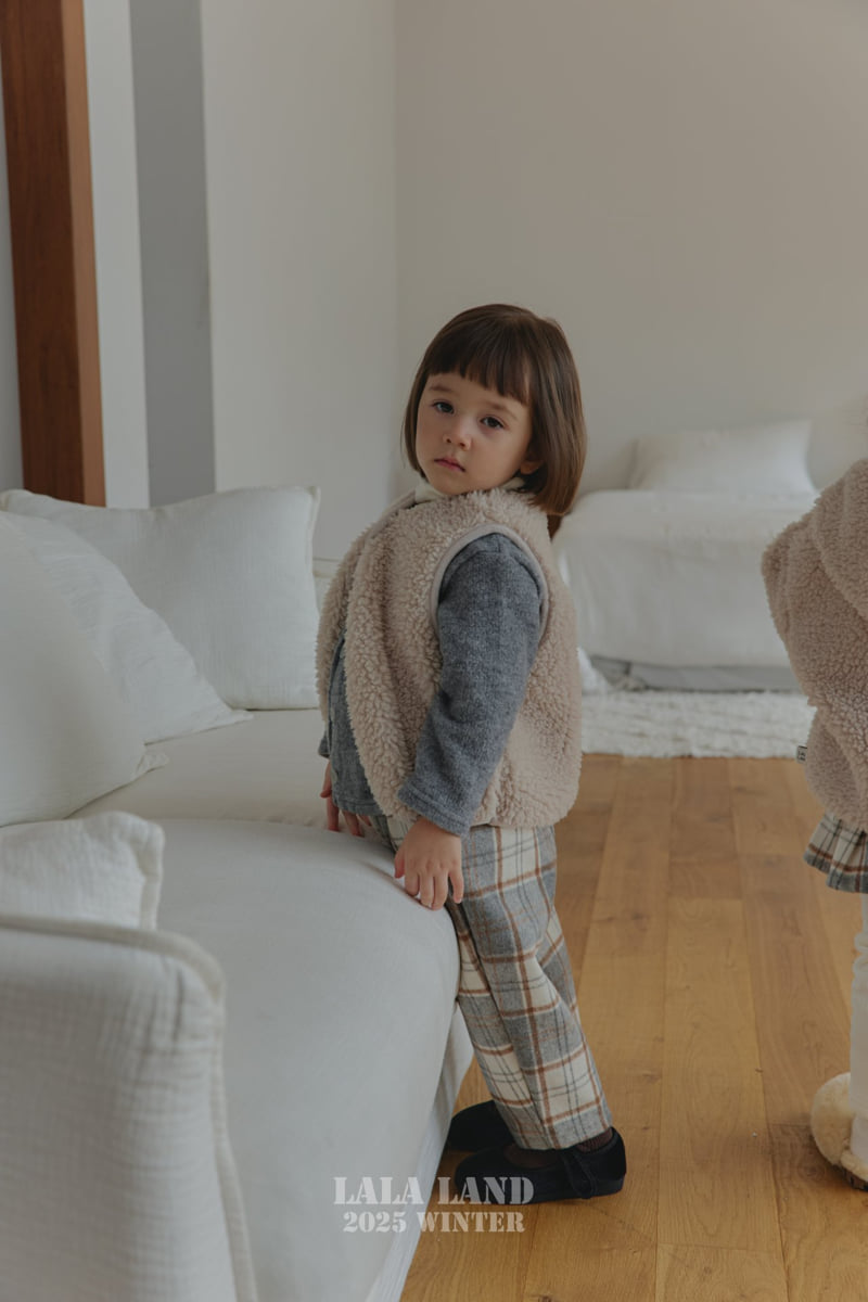 Lalaland - Korean Baby Fashion - #babyboutique - Baguette Check Pants - 12