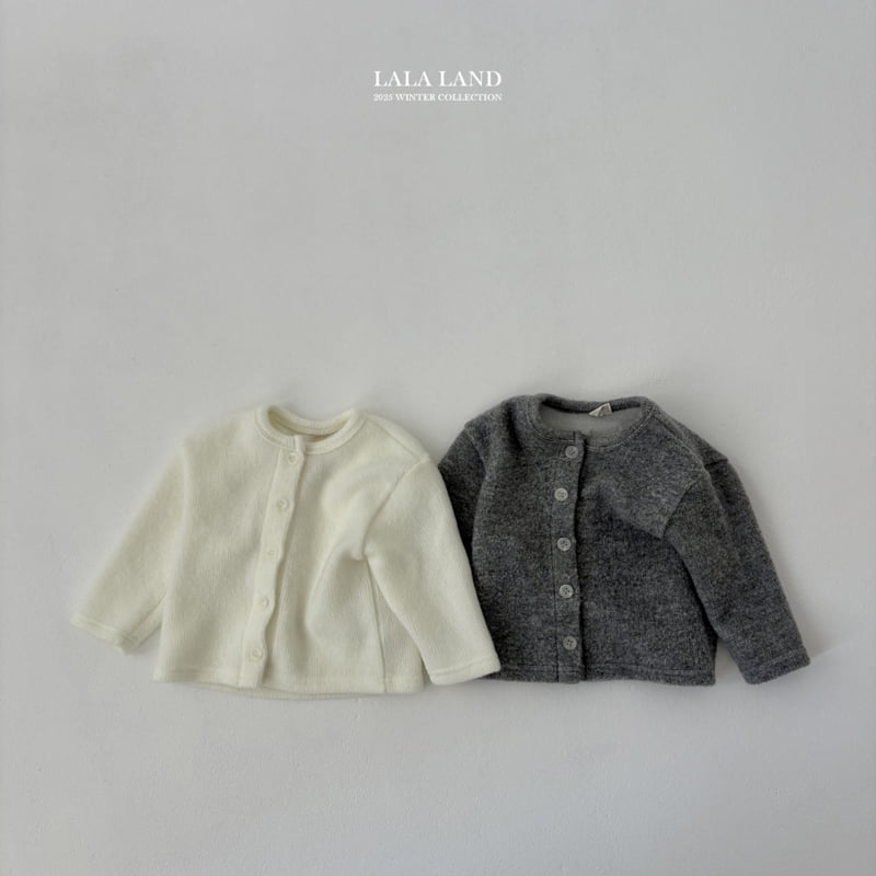 Lalaland - Korean Baby Fashion - #babyfashion - Pom Pom Ribbed Cardigan