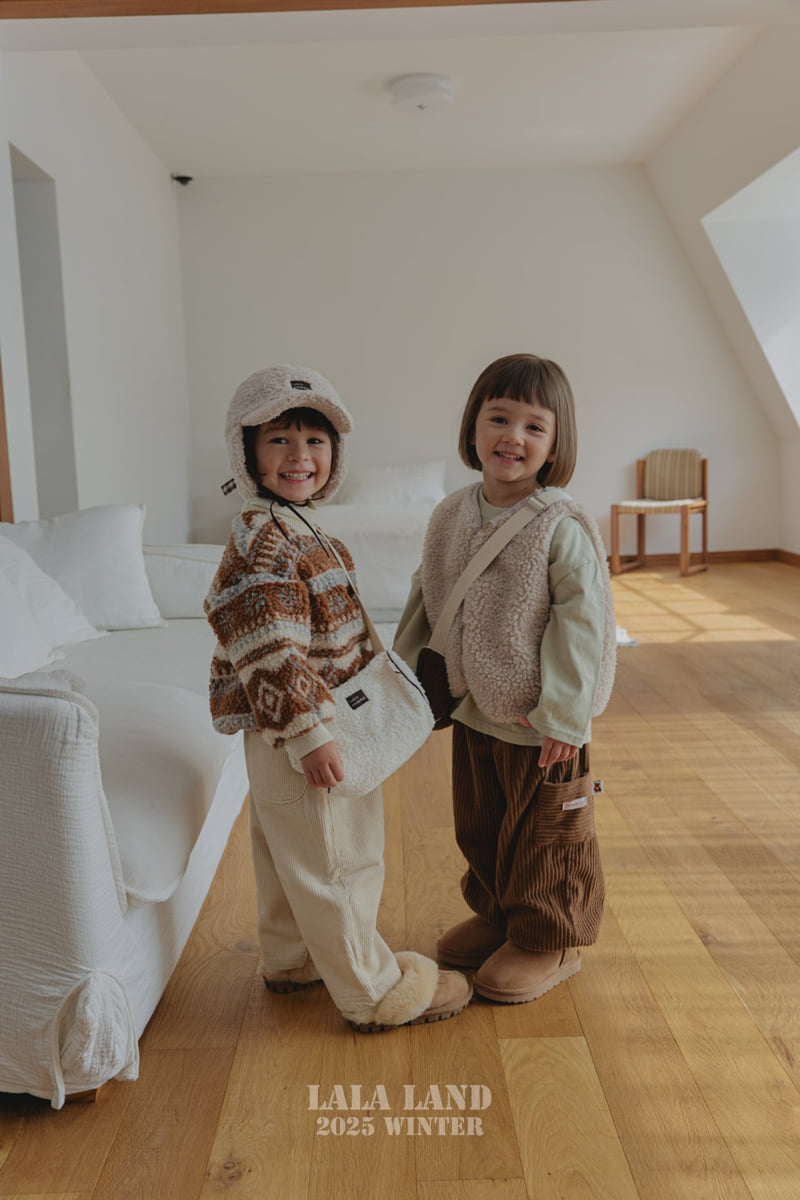 Lalaland - Korean Baby Fashion - #babygirlfashion - Corduroy Cargo Jogger Pants - 6