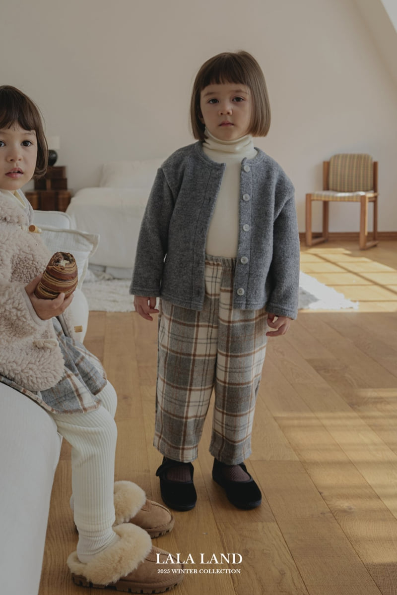 Lalaland - Korean Baby Fashion - #babygirlfashion - Baguette Check Pants - 3