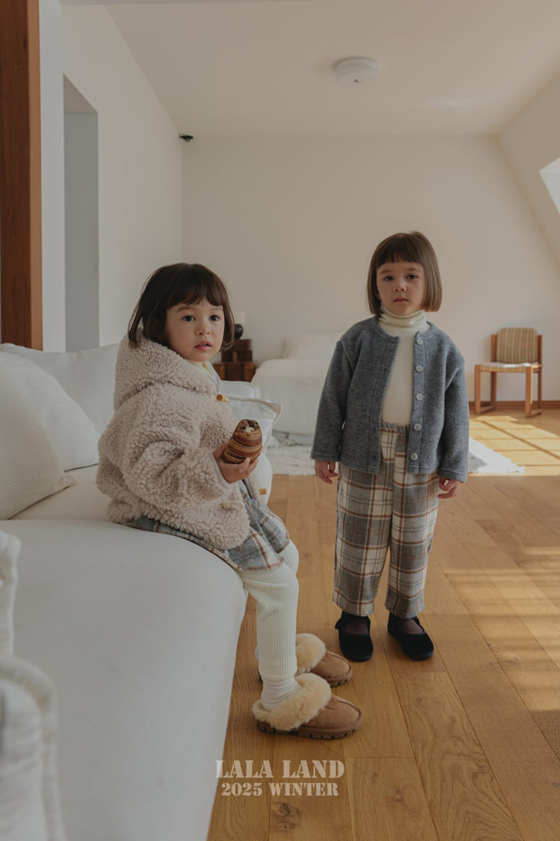 Lalaland - Korean Baby Fashion - #babygirlfashion - Baguette Check Pants - 4