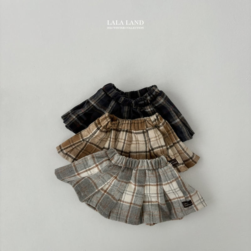 Lalaland - Korean Baby Fashion - #babylifestyle - Baguette Check Skirt