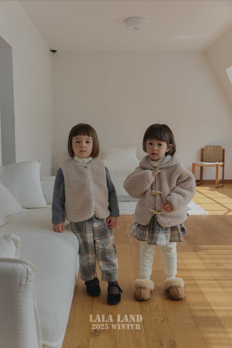 Lalaland - Korean Baby Fashion - #babyootd - Baguette Check Pants - 6