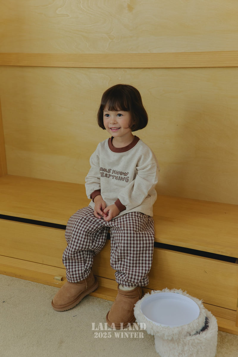 Lalaland - Korean Baby Fashion - #babyootd - Check Boa Padded Pants - 9