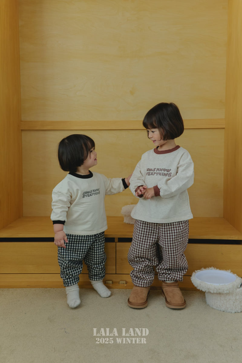 Lalaland - Korean Baby Fashion - #babyoutfit - Check Boa Padded Pants - 10